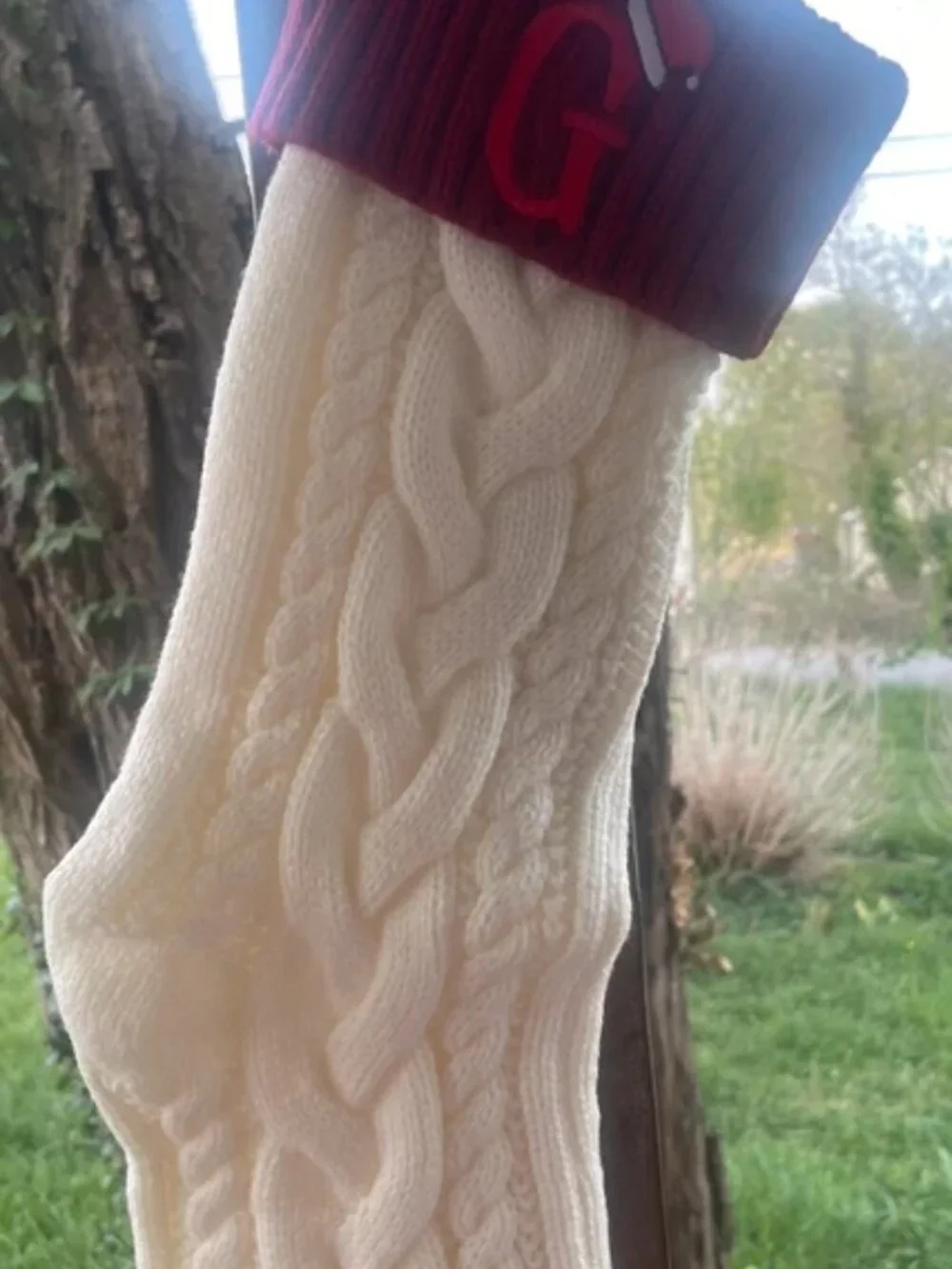 Christmas Stocking “G” With hanger